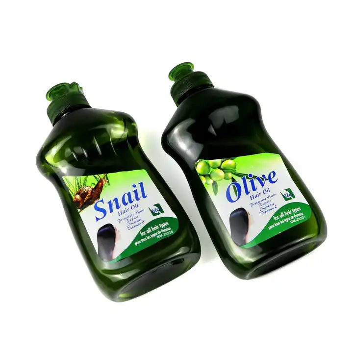 Wholesale Private Label Natural Smooth Hair Oil Shiny Repair Care Growth Olive Snail Hair Oil