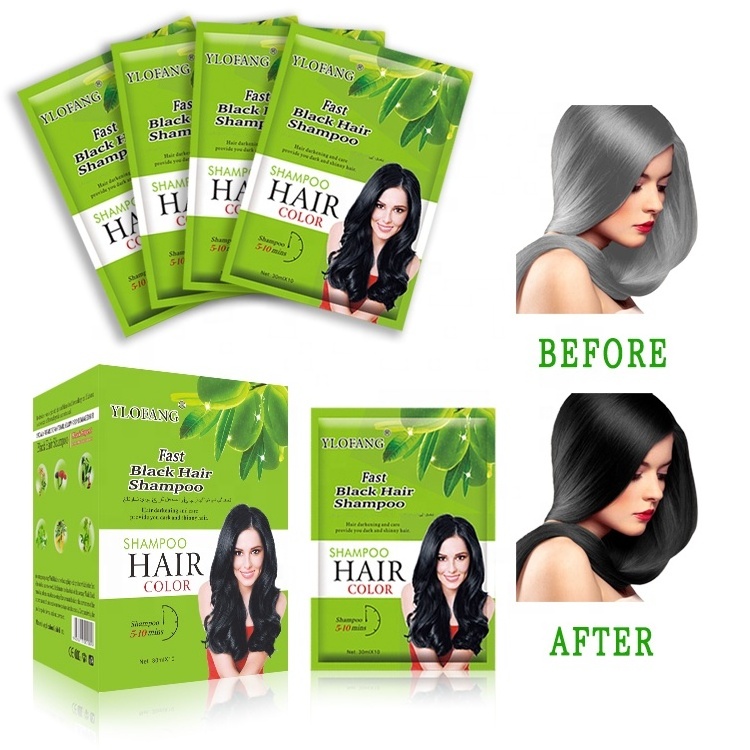 Hair Dye Shampoo Without ppd Natural Olive Black Hair Dye Shampoo Covering Gray Hair Shampoo