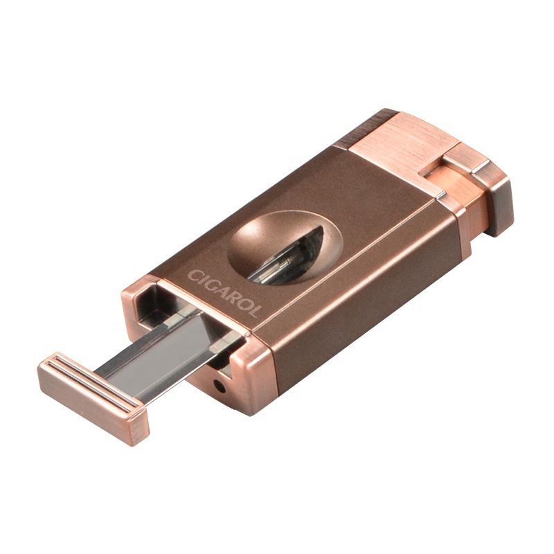 New Design Windproof Zinc Alloy Refillable Jet Flame Torch Cigar Lighter With V Cutter cigar lighter torch