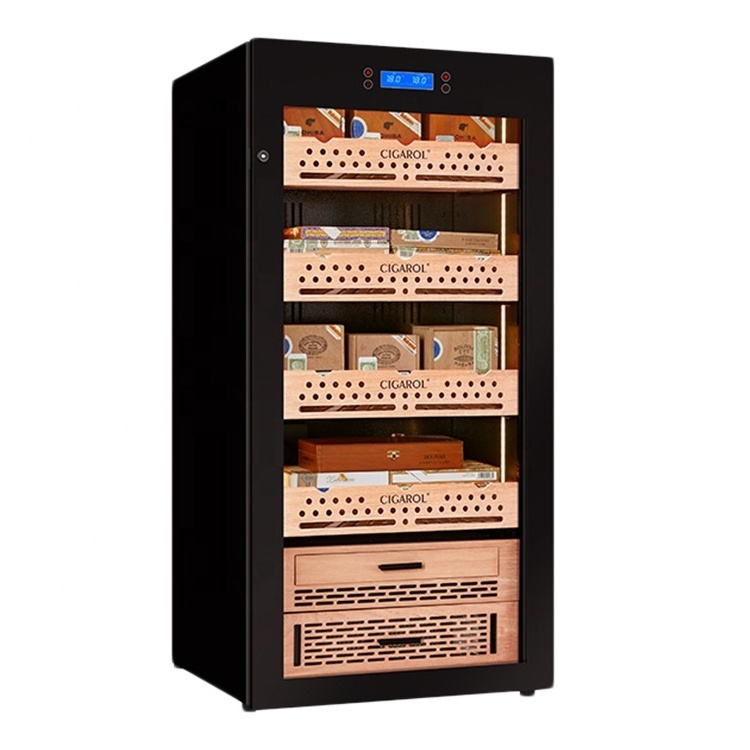 Factory Direct Offer Cigar Humidor Cabinet With Cooling Humidity Control Automatic