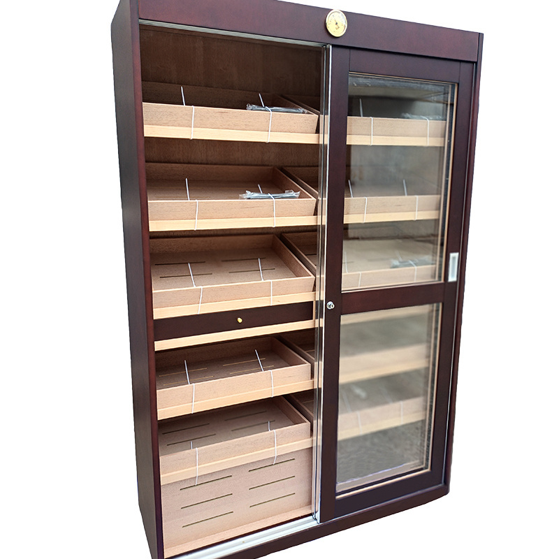 NEW Design Customized Sliding Door Cigar Humidor Cabinet Large Humidor Cigar Box Cabinet Cigar Cabinet Humidor