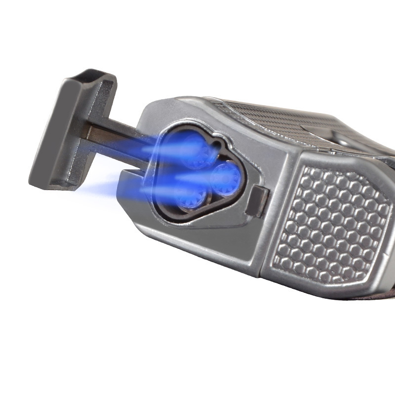 2023 Triple Jet Flame Cigar Lighter with Cigar Cutter