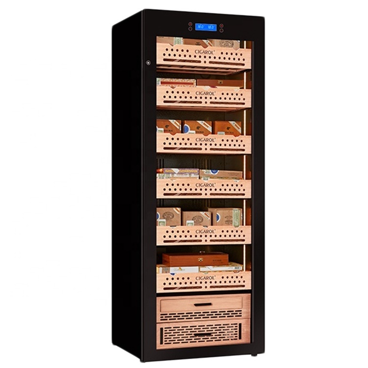 Factory Direct Offer Cigar Humidor Cabinet With Cooling Humidity Control Automatic