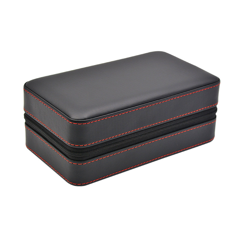 Travel Cigar Leather Case Humidor Cigar Box High Quality Good Feedback Factory Supply Wooden Carry Case for Cigar Travel Bag