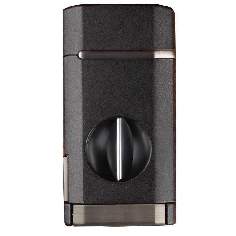 OEM/ODM Multifunctional Torch Butane Lighter Built-in Cigar Holder Punch Cigar Gift for Men Cigar Lighter