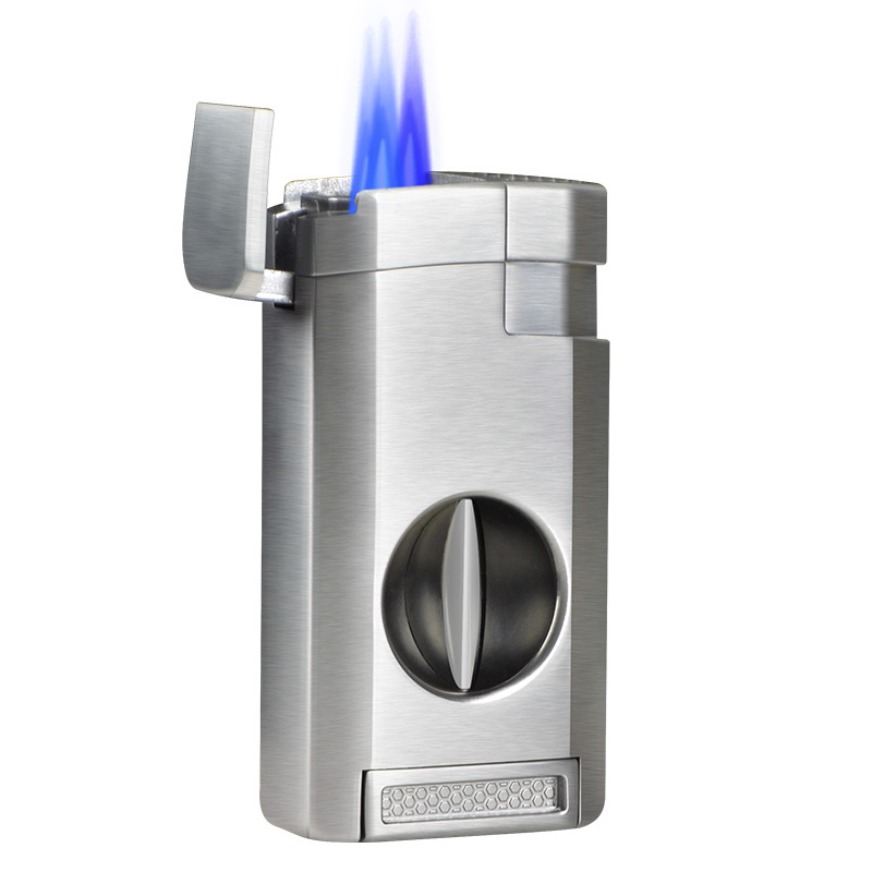 2023 Triple Jet Flame Cigar Lighter with Cigar Cutter