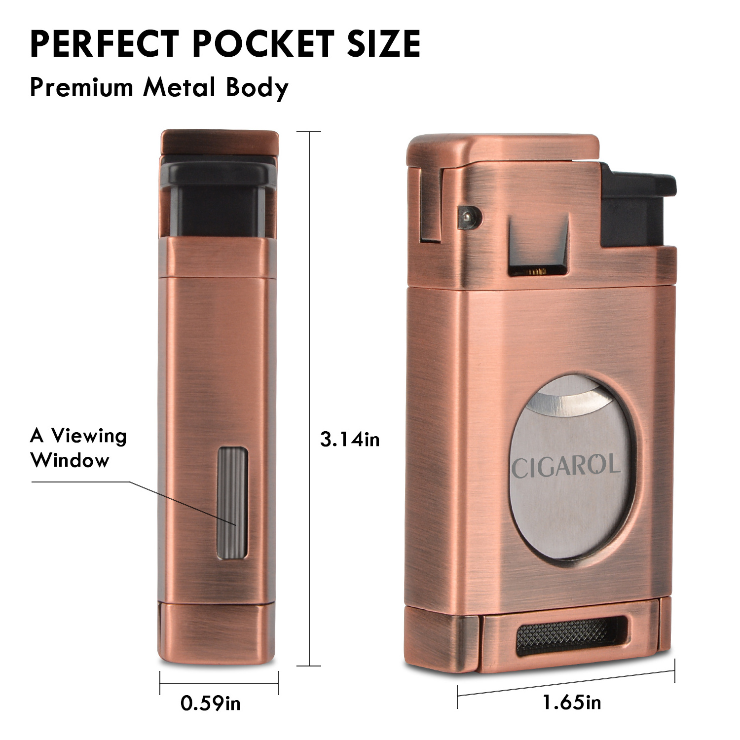 Factory Price Odm&oem Lighter Cutter Windproof Metal Refillable Cigar Torch Lighter Jet Flame Cigar Lighter With Cigar Holder