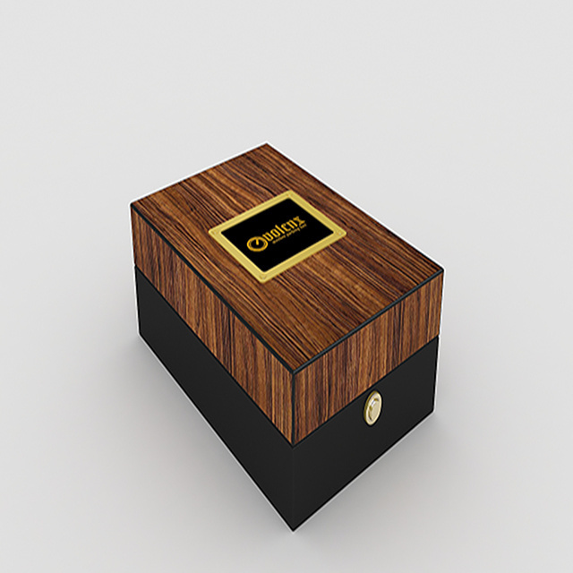 Custom Luxury Wooden Single Perfume Box With Lock