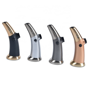 Windproof Zinc Alloy Refillable Lighter Cigarette Jet Flame Cigar Torch Lighter