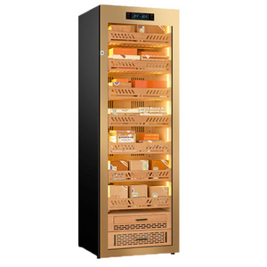 High-end Electric Cigar Display Cabinet with Humidity Control and LED Wholesale Custom Cigar Humidor