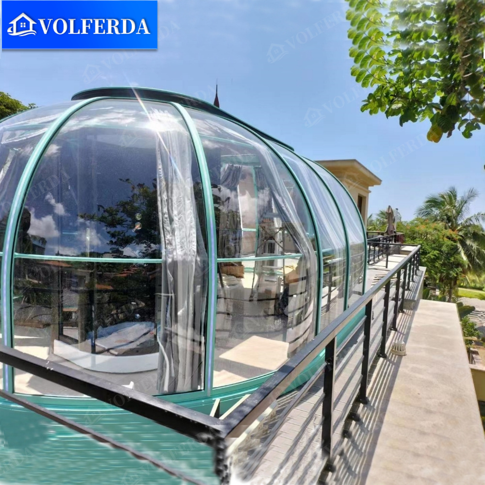 Glamping outdoor four season camping clear beach geo star igloo geodesic transparent dome pc tent bubble house for dining cafe