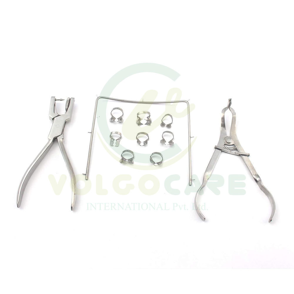 Rubber Dam Kit of 11 Dental Instruments Made With Stainless Steel Available In All Design And Sizes