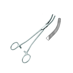 Manufactured of Stainless Steel Heaney Hysterectomy Clamps Curved 1-Tooth Box Joint Gynecology Instruments 23 cm/ 9"