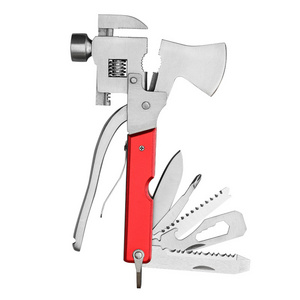 Cross-border hot-sale multifunctional tool flat-nose pliers with stainless steel hammer and axe