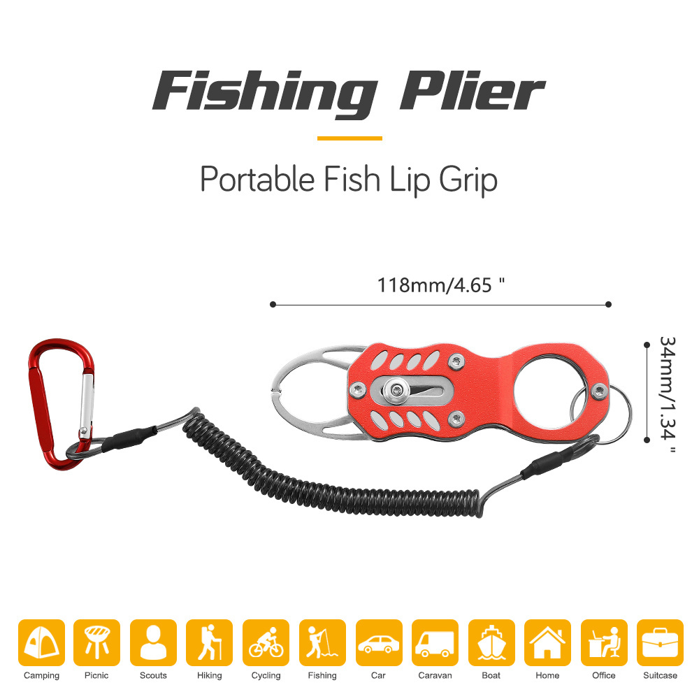 High-quality Control Fishing Pliers Outdoor Fishing Clip Camping Portable Mini Fish Lip Clip