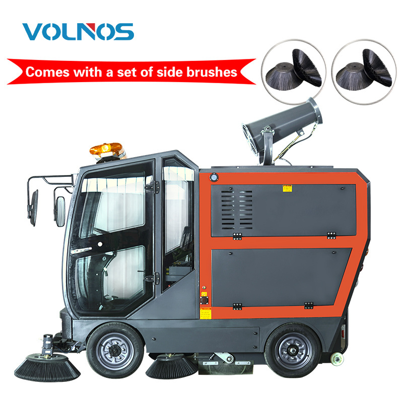 Hot Selling Multifunctional Ride On Street Road Sweeper Industrial Fully Enclosed Electric Floor Cleaning Machine