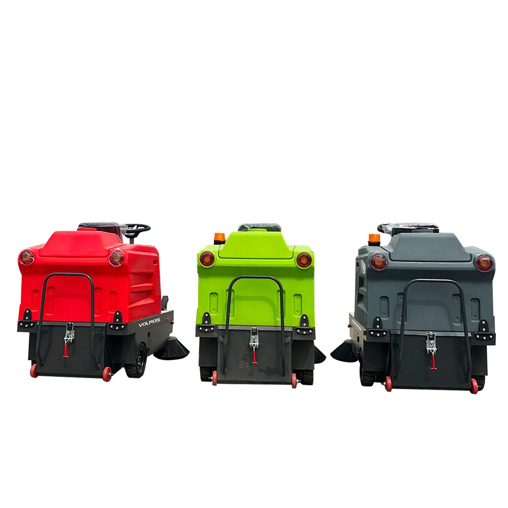 VOL-1260 Automatic Brush Electric Water Rotary Outdoor Steering Wheels Ride On Driving Industrial Street Road Floor Sweeper