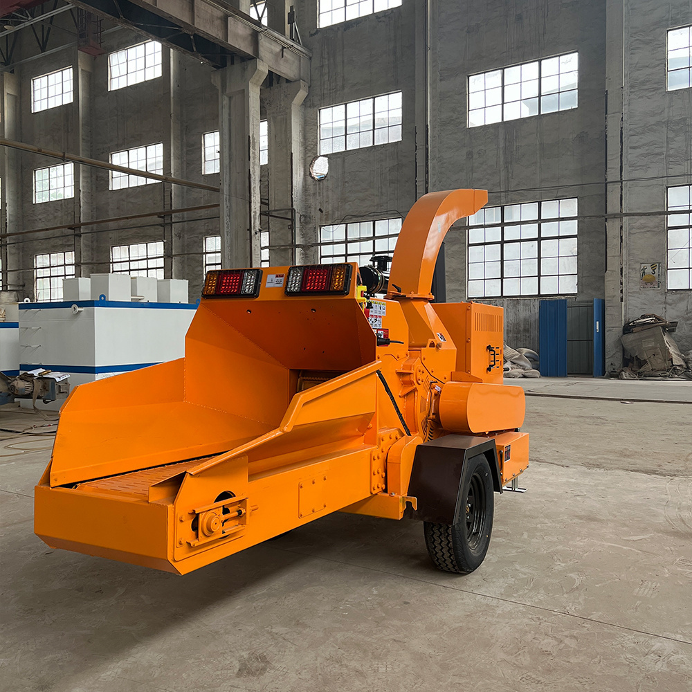 Diesel machine wood chipper15HP high power wood crusher factory tree branch crusher