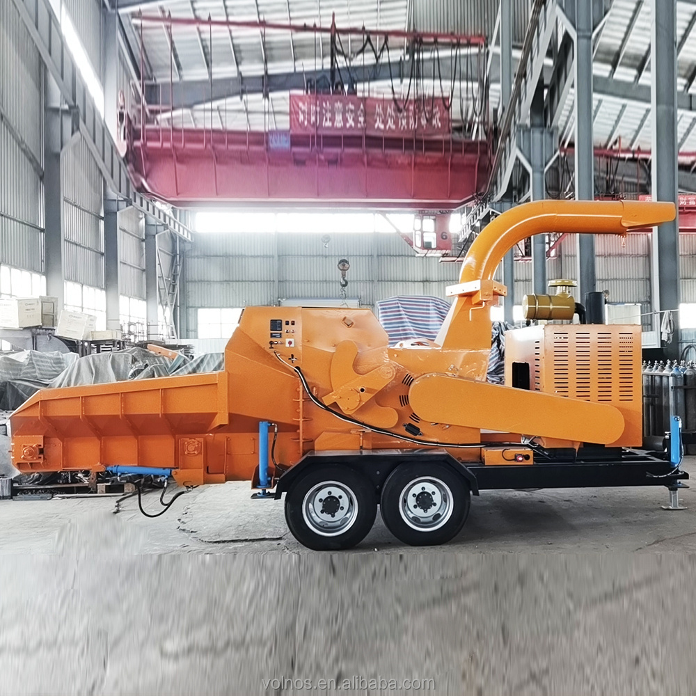 large capacity diesel wood chipper 12 inch hydraulic feed wood chipper