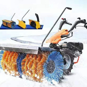 Cordless Snow Sweeper 420CC Mini Hydraulic Power Hand Push Snow Sweeper Cleaning  Snow Machine