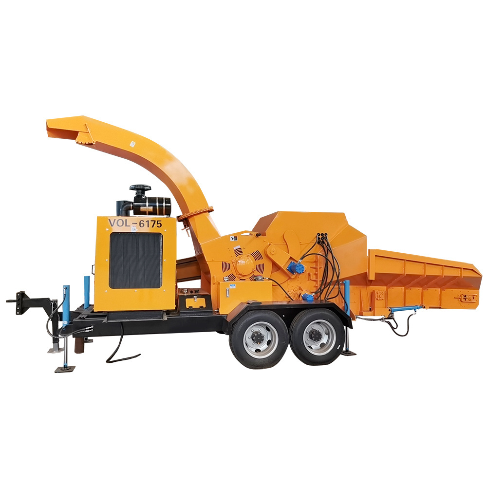 large capacity diesel wood chipper 12 inch hydraulic feed wood chipper