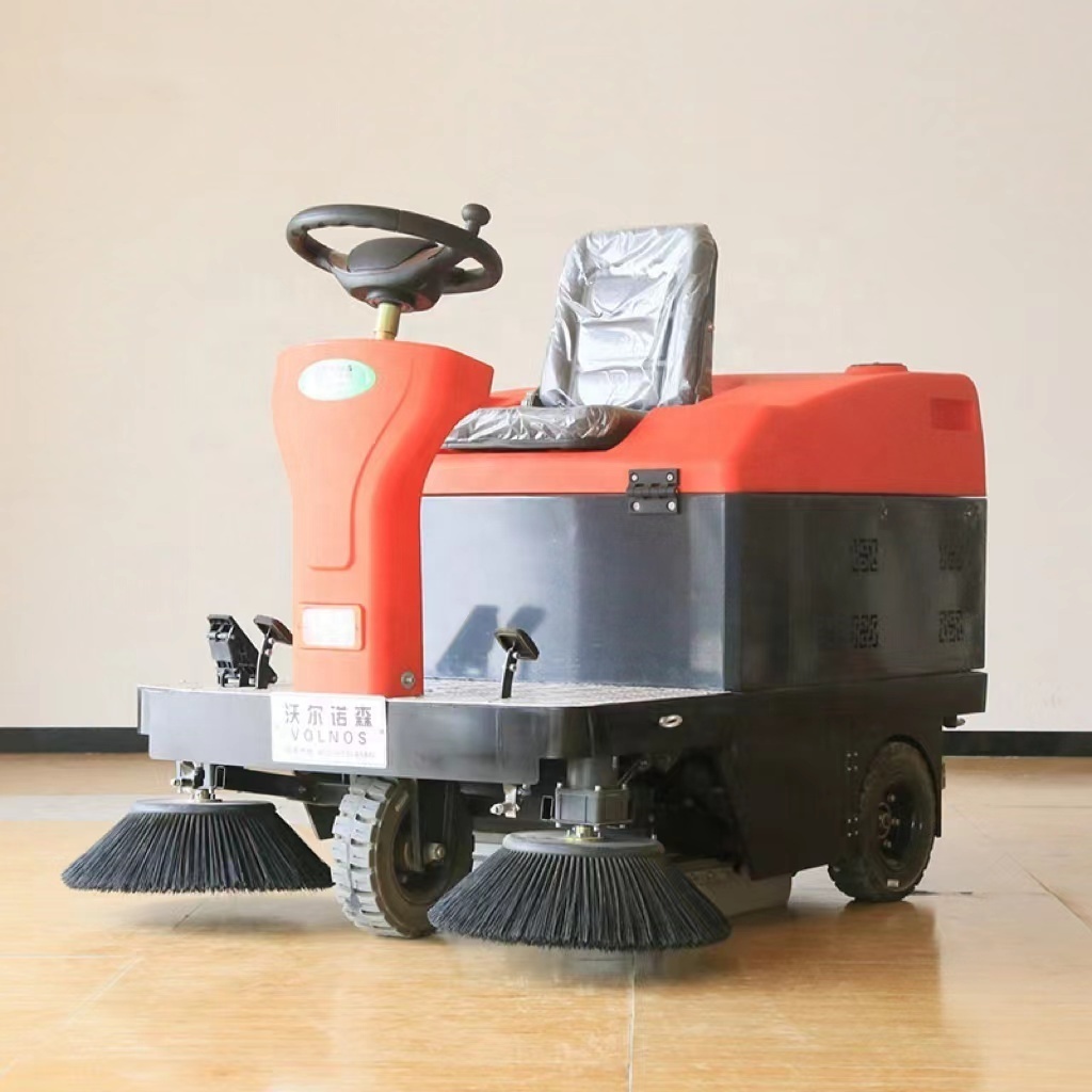 Ride-on type floor sweeper car electric road sweeper cleaning equipment