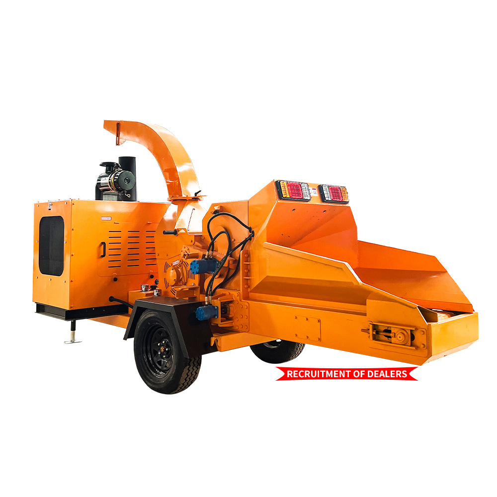 Diesel machine wood chipper15HP high power wood crusher factory tree branch crusher