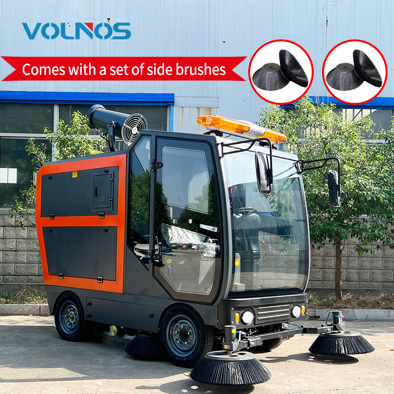 Hot Selling Multifunctional Ride On Street Road Sweeper Industrial Fully Enclosed Electric Floor Cleaning Machine