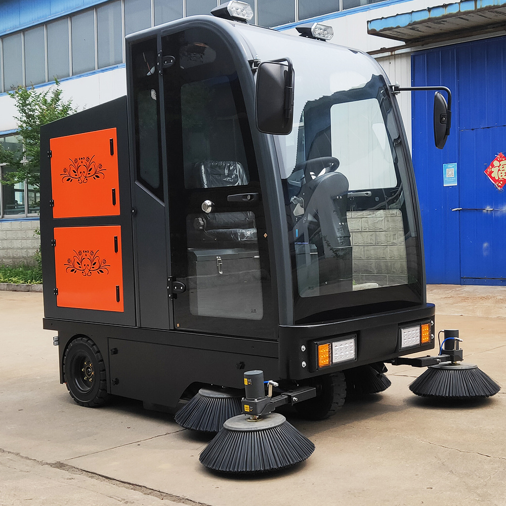 VOL-2100 Electronic Industry Four Wheel Steering Road Sweeper Cleaning Machine Tractor Mounted Road Sweeper