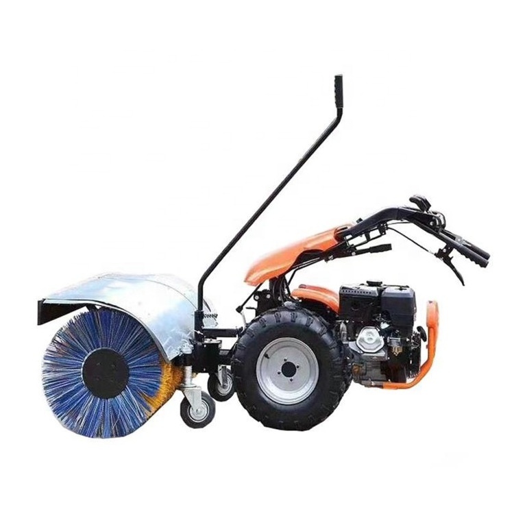 Cordless Snow Sweeper 420CC Mini Hydraulic Power Hand Push Snow Sweeper Cleaning  Snow Machine