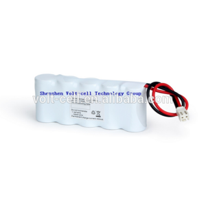 Ni-Cd battery pack 6.0V 1800mAh with JST-VHR-2P plug emergency light battery