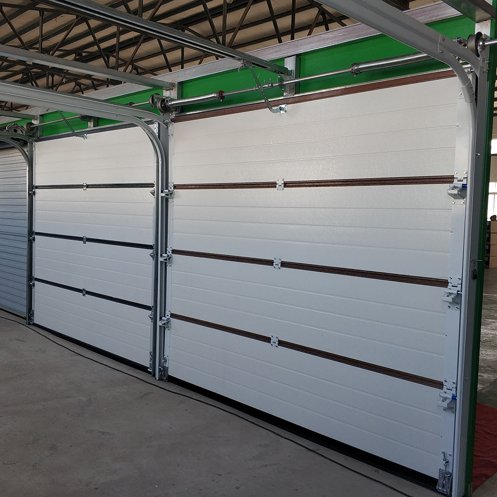 Modern 4 panel 9x7 single garage door for sale