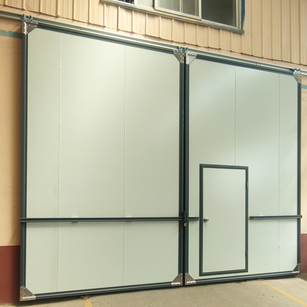 Industrial Warehouse Factory Exterior Aluminum Frame Sliding Door