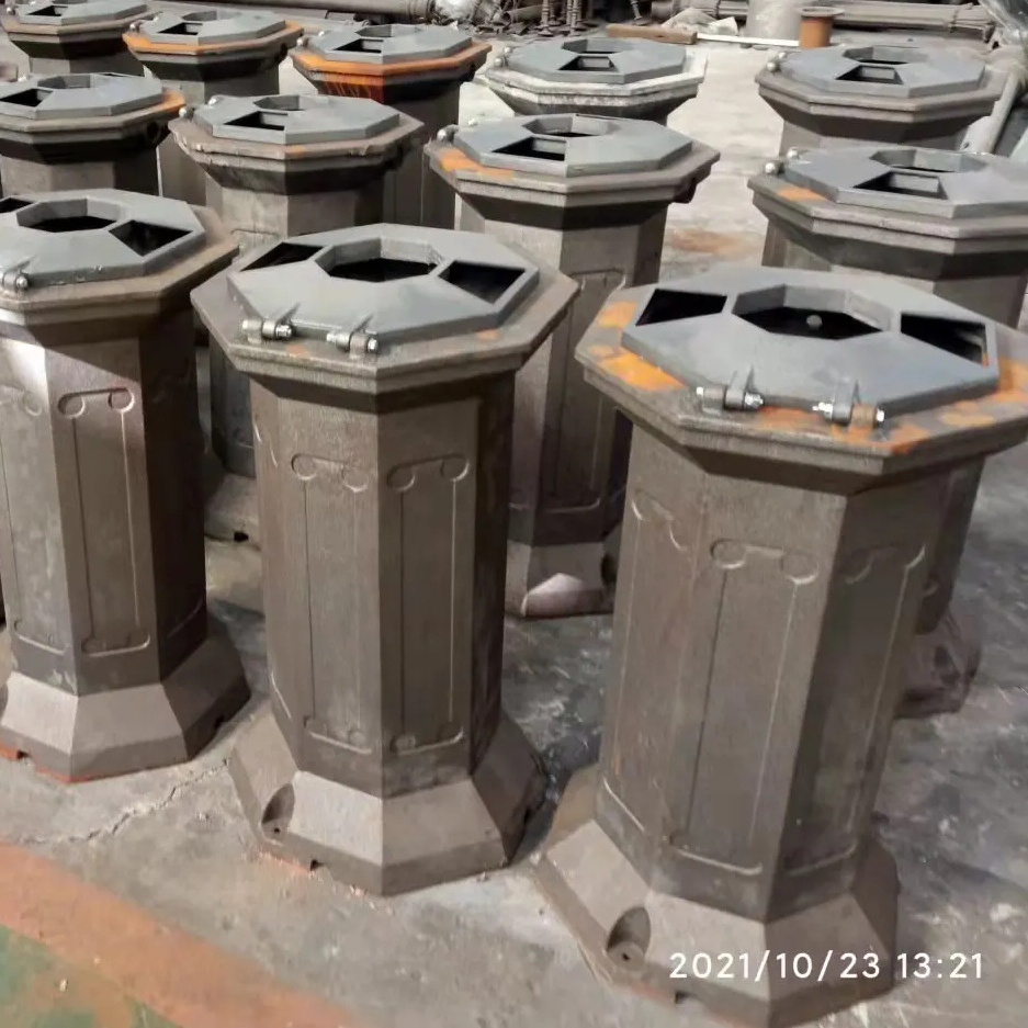 ductile  road lamp pole arm pillar cast iron dustbin garbage bin  with painting electrosatic trashcan ashbin road park dust bin