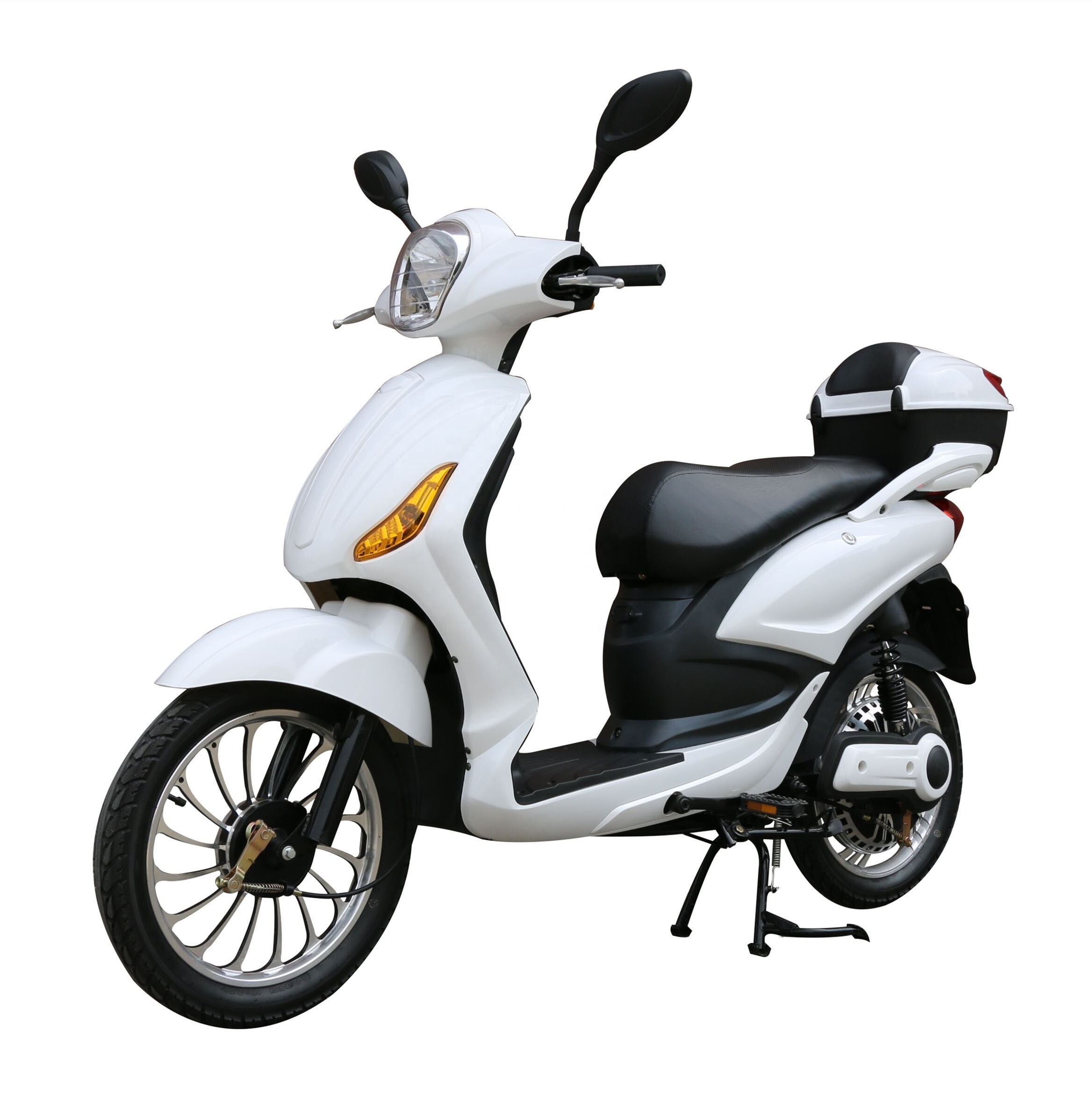 CE Certified 48V 250W Pedal Assist Electric Moped E Scooter 60Km Range Bluetooth Smart Type 18-Inch Tires LCD 48V 20ah