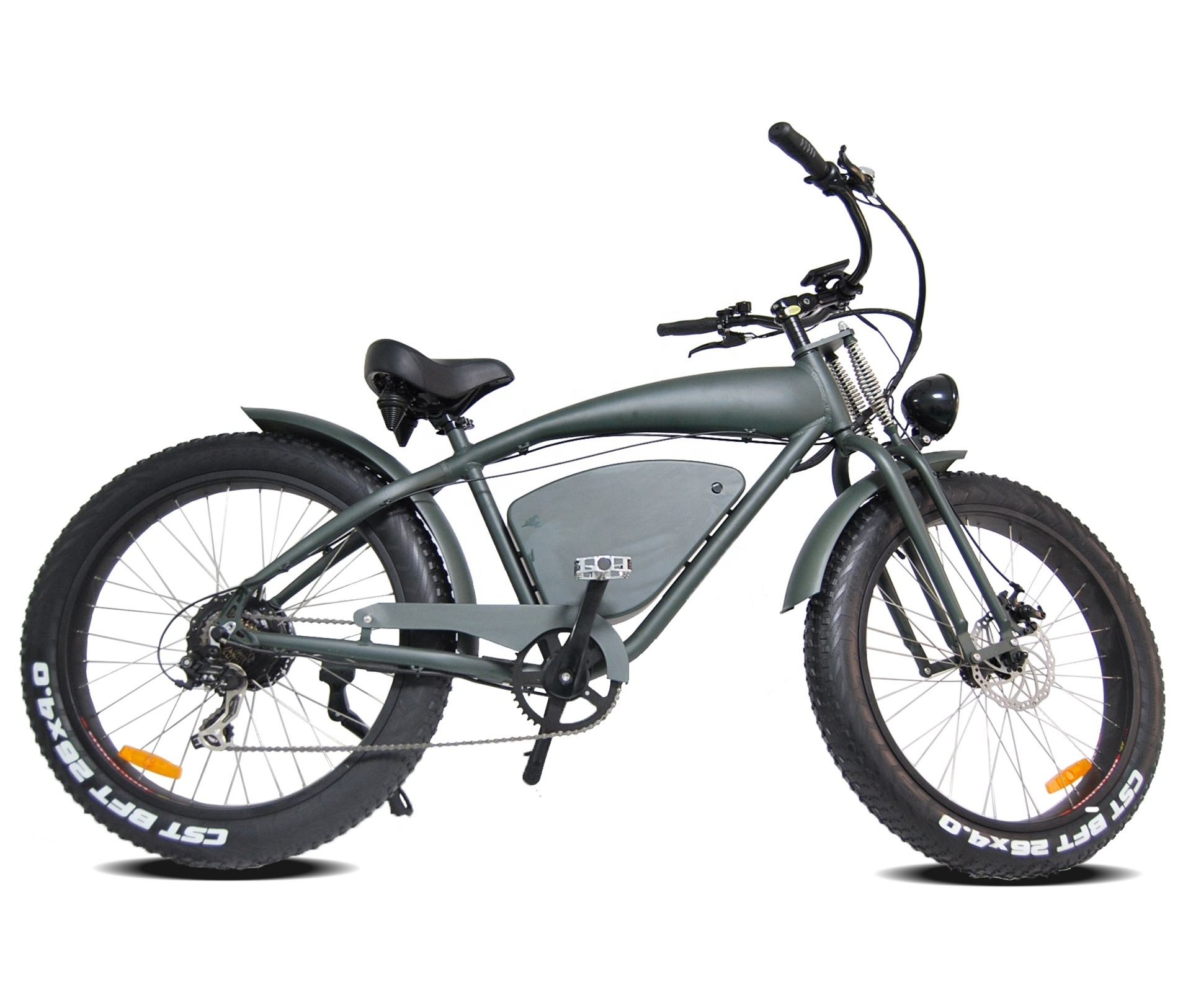 New Design 48V 500W Electric Bike Wide Tires with Big Wheel Snow Beach Cruiser Adult Fat Tire Chopper Bicycle