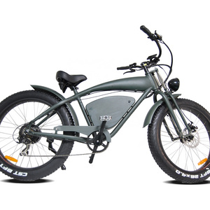 New Design 48V 500W Electric Bike Wide Tires with Big Wheel Snow Beach Cruiser Adult Fat Tire Chopper Bicycle