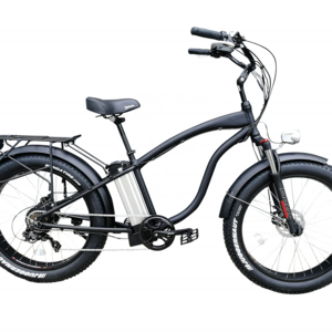 48V 1000w electric beach cruiser bicycle beach cruiser electric bike with 26"x4.0 fat tires Shimano disk brakes