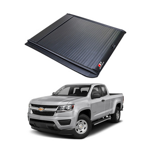 Pickup Waterproof  Manual Truck Bed Tonneau Cover Roller Lid Retractable Hard Cover for Chevrolet Colorado Black