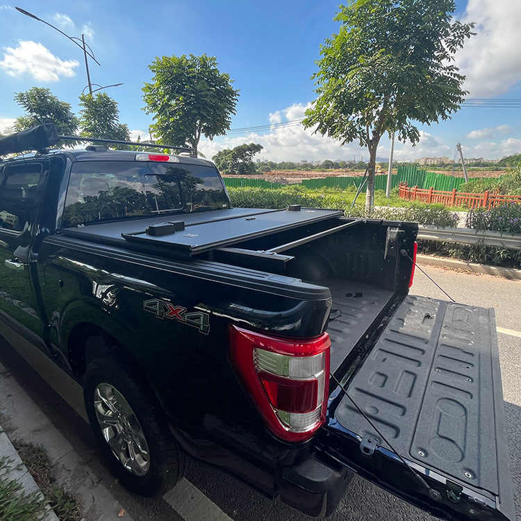 truck bed cover ford f150 accessories vehicles camping Folding Lift-up tri-fold bed cover For Ford F Series F150