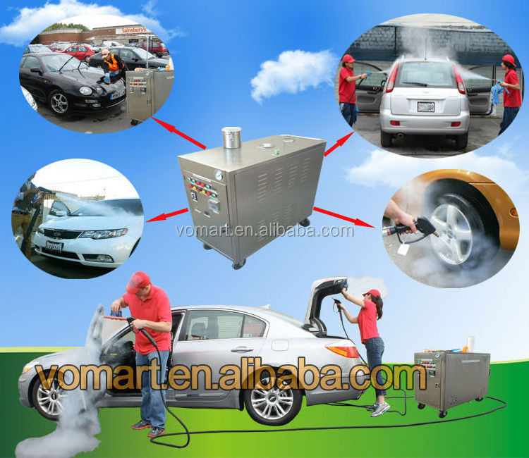 30 bar diesel mobile car wash machine with steam vacuum clenaer