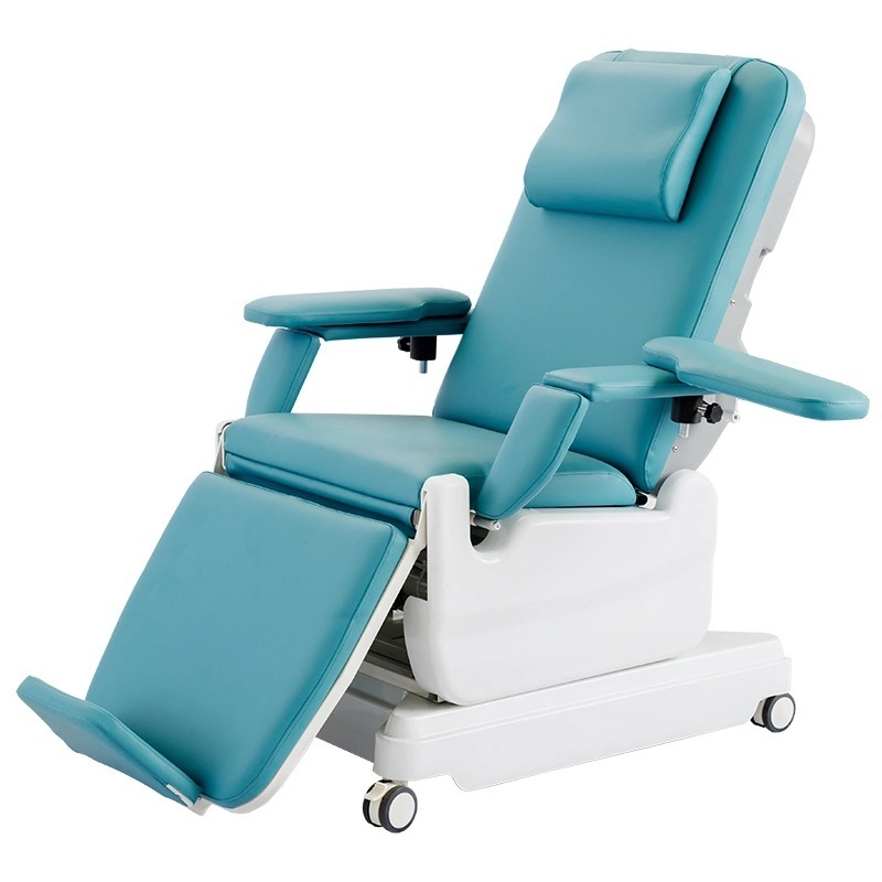 China Manufacturers Cheap Price Quality Three Motors Hospital Adjustable Electric Reclining Dialysis Chair with Wheels