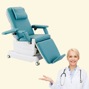 China Manufacturers Cheap Price Quality Three Motors Hospital Adjustable Electric Reclining Dialysis Chair with Wheels