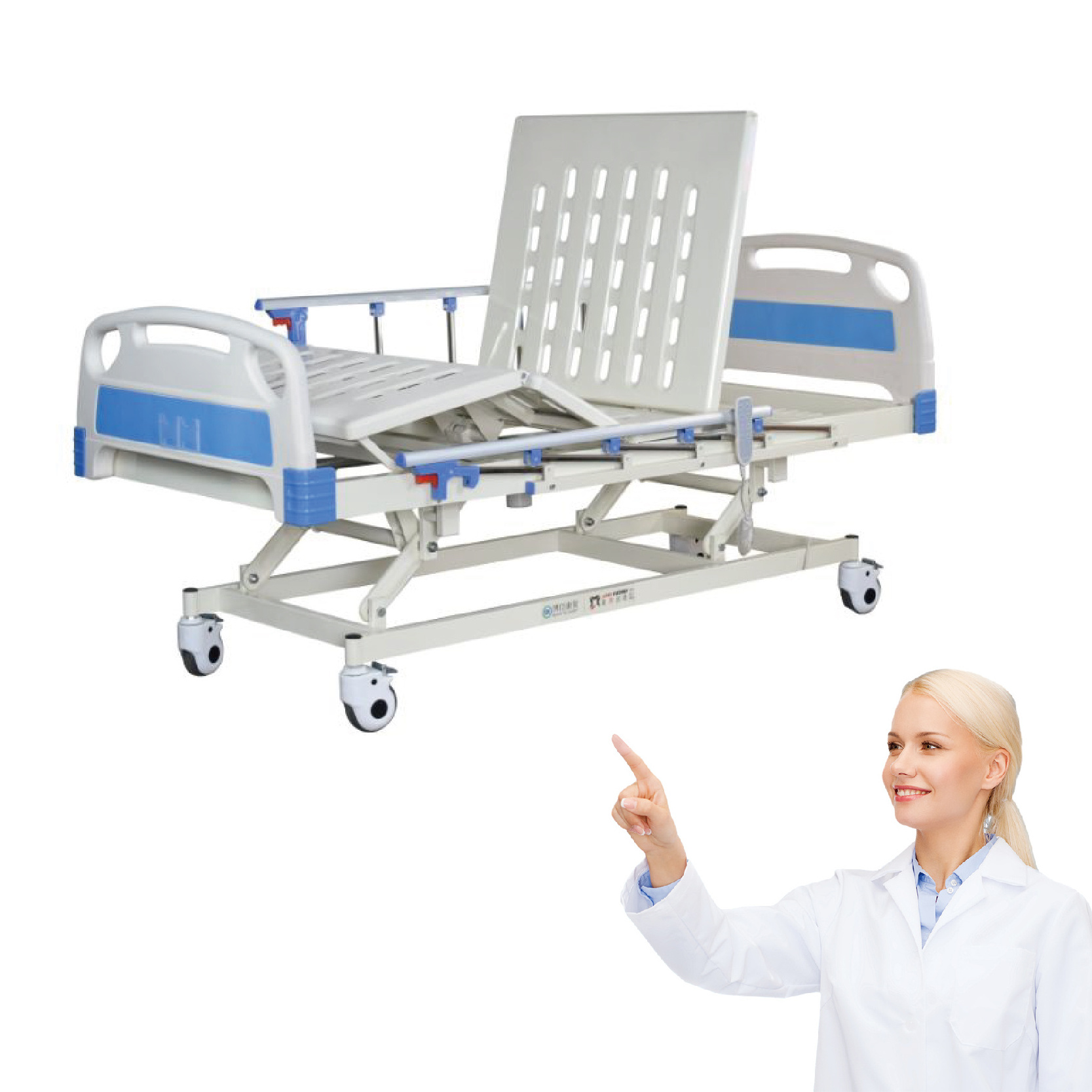 Hospital Electric Bed High Quantity 3 Function Electric ICU Standing Hospital Bed For Hospitals