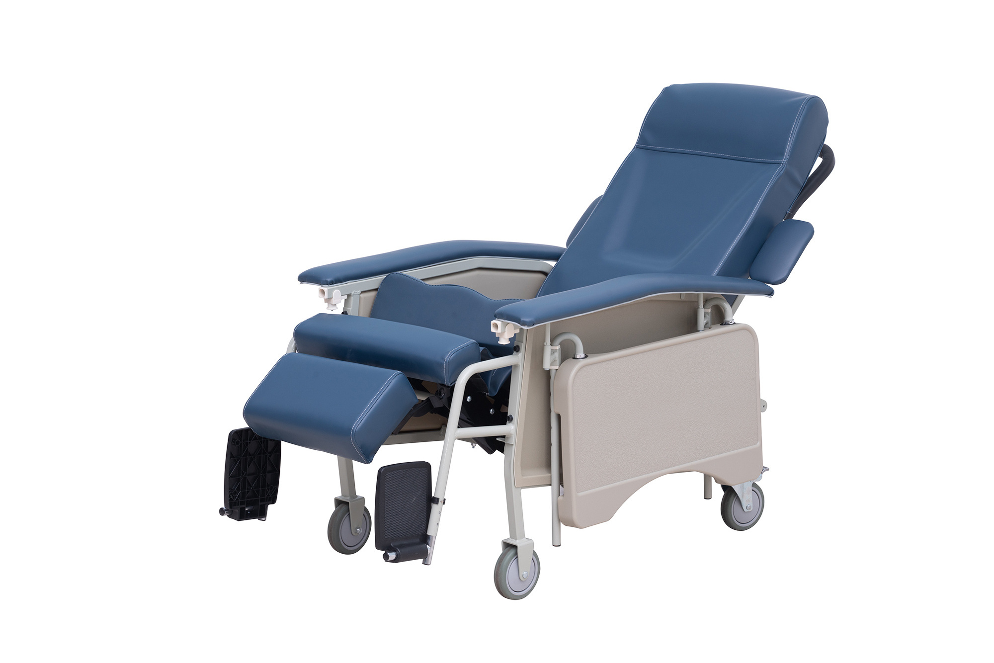 LR603 Hospital Medical Sleeping Sofa Bed Accompany Chair Bed Metal Folding Elderly Recliner for Home Care