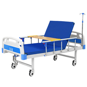 FLOWER MEDICAL hospital furniture steel coating single/one crank manual clinic bed for patient use FB-M1-1