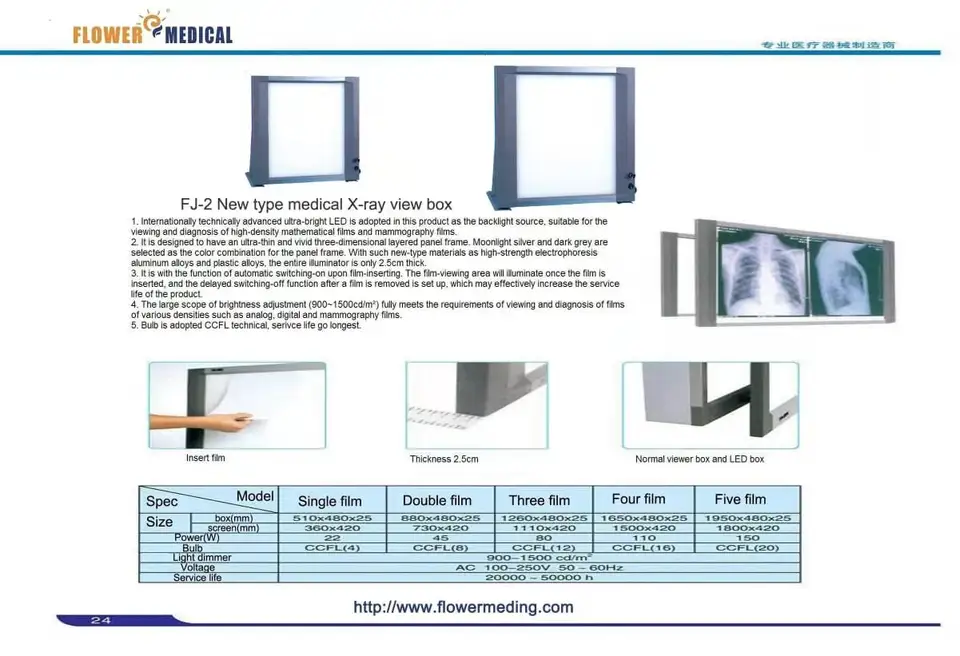 Single/Double Union Hospital Scanner Box Negatoscope X-Ray Film Viewer Led Professional View Dental X Ray Film Medical