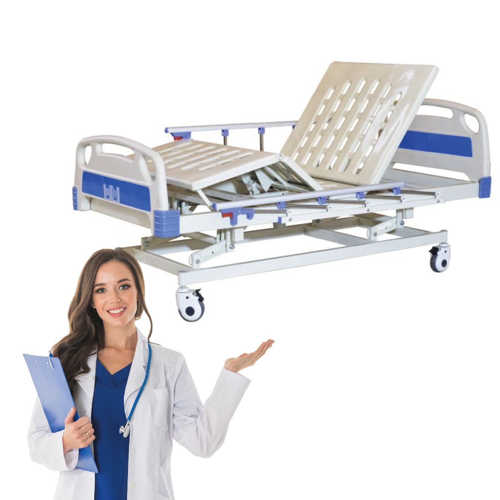 Hospital Electric Bed High Quantity 3 Function Electric ICU Standing Hospital Bed For Hospitals