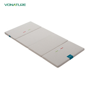 5cm 4D Air Fiber Triple Folding Mattress Washable Mat Camp Portable Mattress Topper with Removable Cover