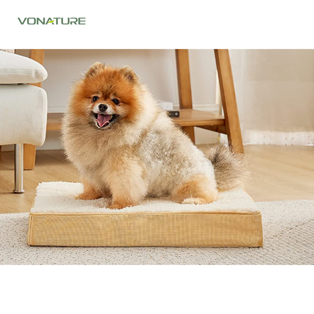 Breathable cooling comfortable plush eco friendly materiai pet beds for dog cat animal